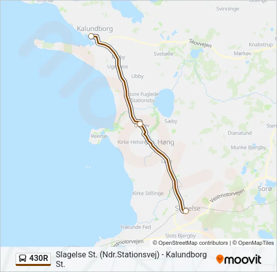 430R Bus Line Map