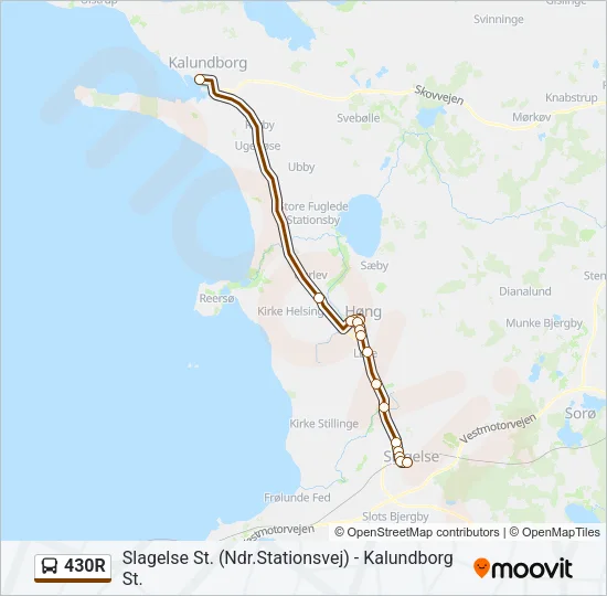 430R Bus Line Map