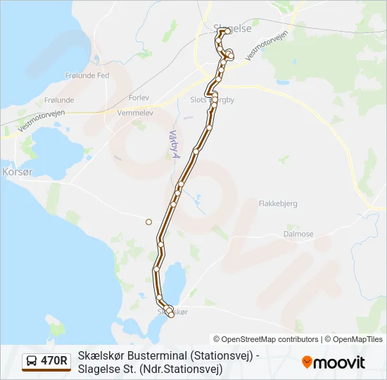 470R Bus Line Map