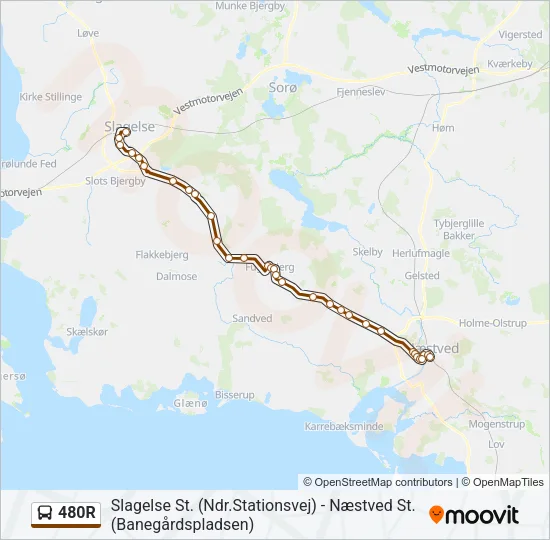480R Bus Line Map