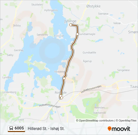 600S Bus Line Map