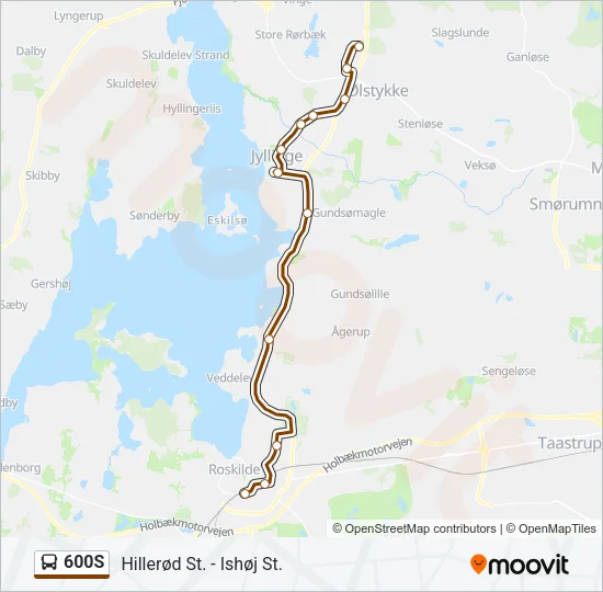 600S Bus Line Map