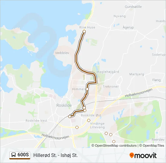 600S Bus Line Map