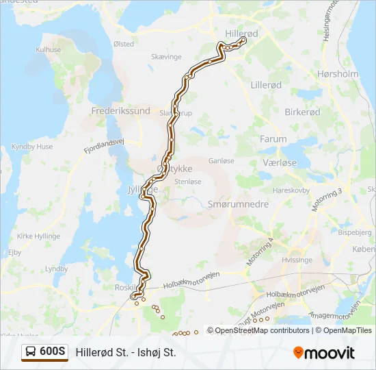 600S Bus Line Map