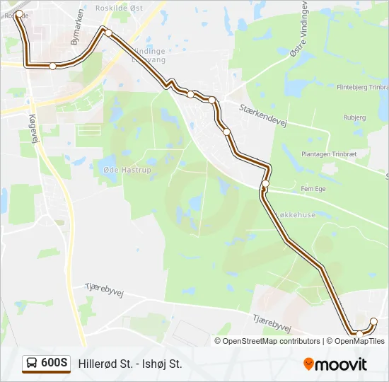 600S Bus Line Map