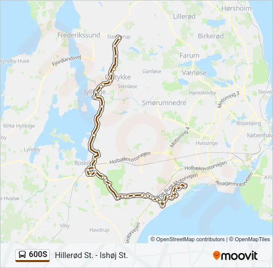 600S Bus Line Map