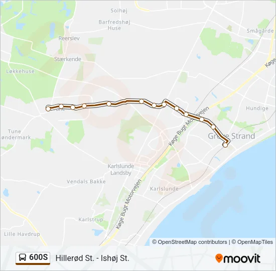 600S Bus Line Map