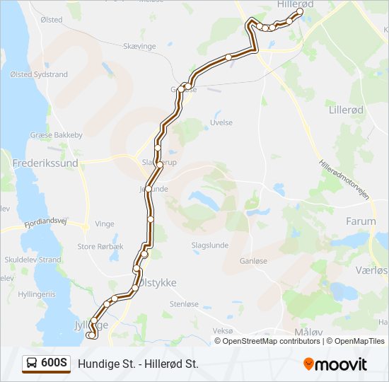 600S bus Line Map