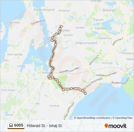 600S Bus Line Map
