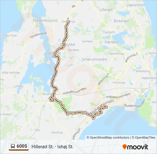 600S Bus Line Map