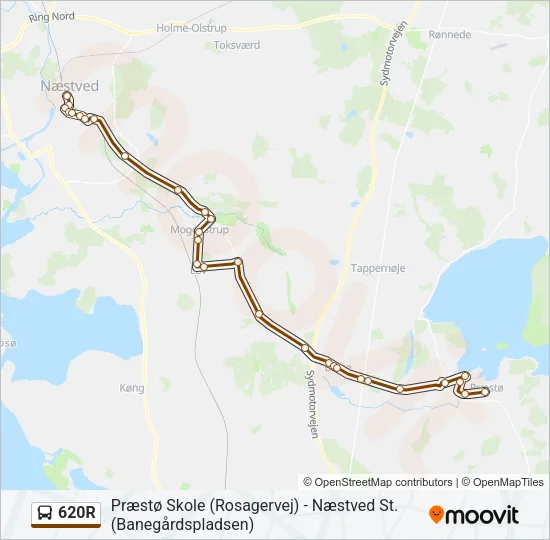 620R Bus Line Map
