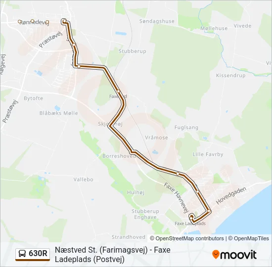 630R Bus Line Map