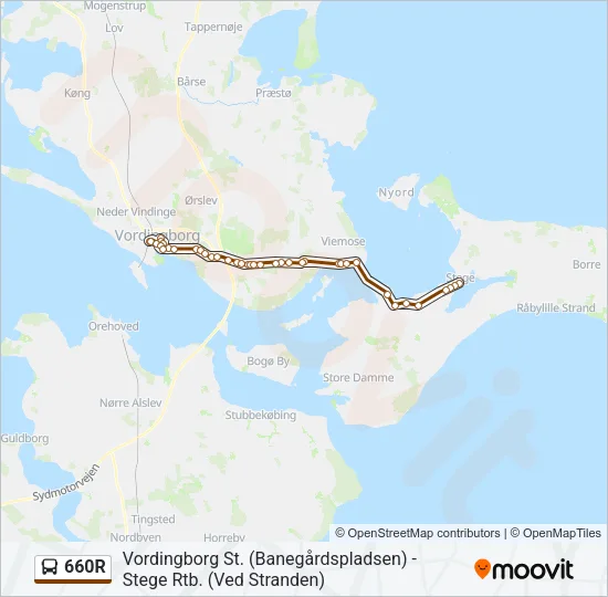 660R Bus Line Map