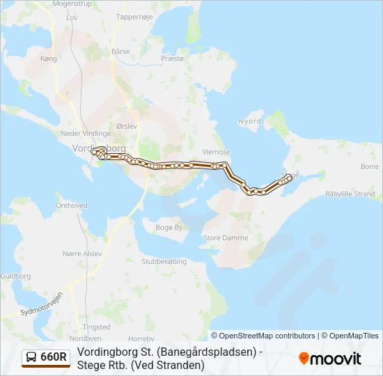 660R Bus Line Map