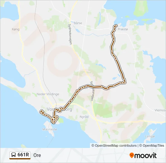 661R Bus Line Map