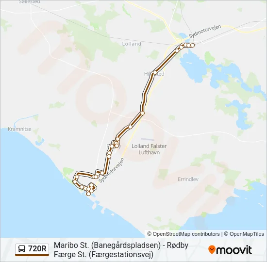 720R Bus Line Map