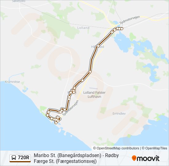 720R bus Line Map