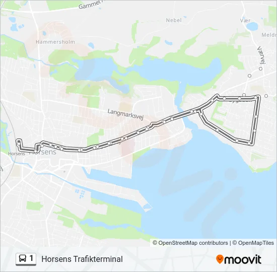 1 Bus Line Map