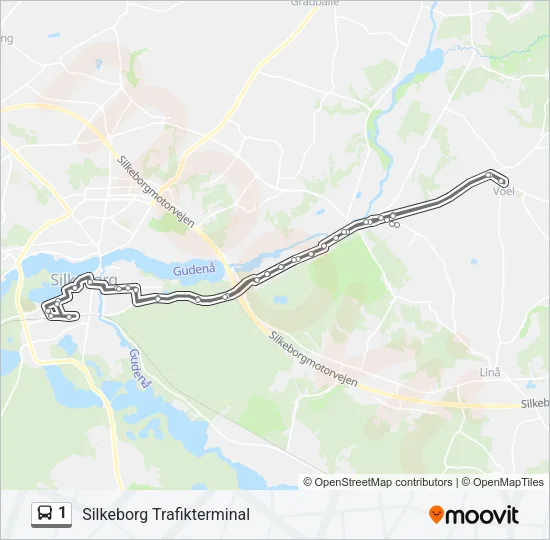 1 Bus Line Map