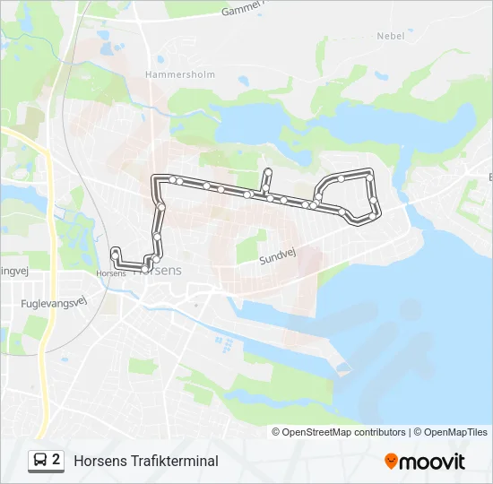 2 Bus Line Map