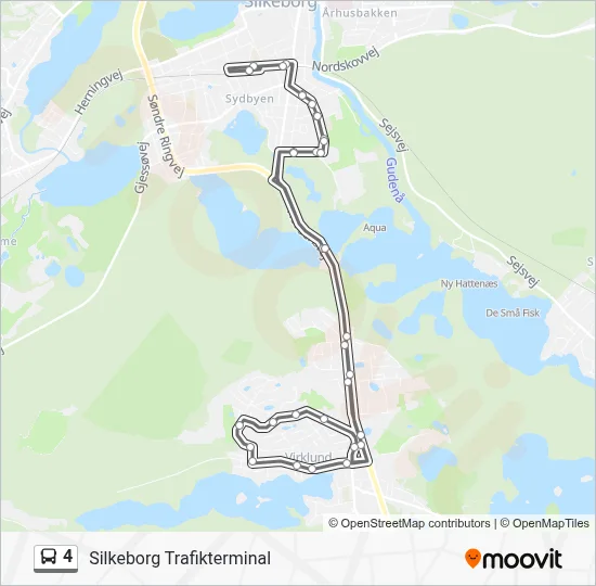 4 bus Linjekort