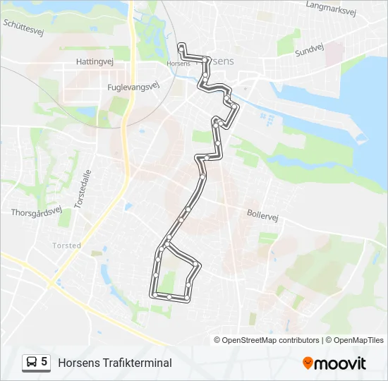 5 Bus Line Map