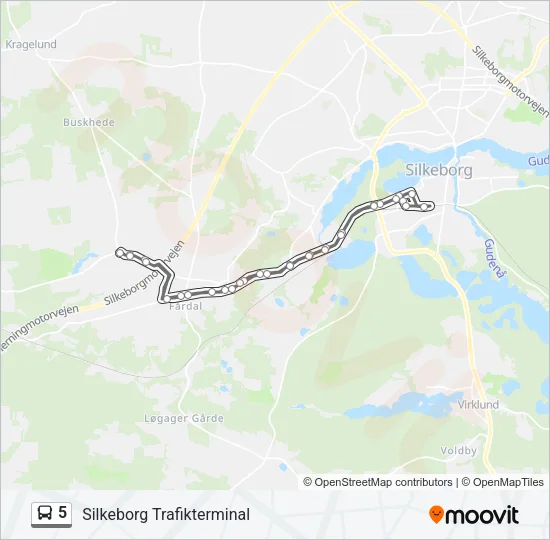 5 Bus Line Map