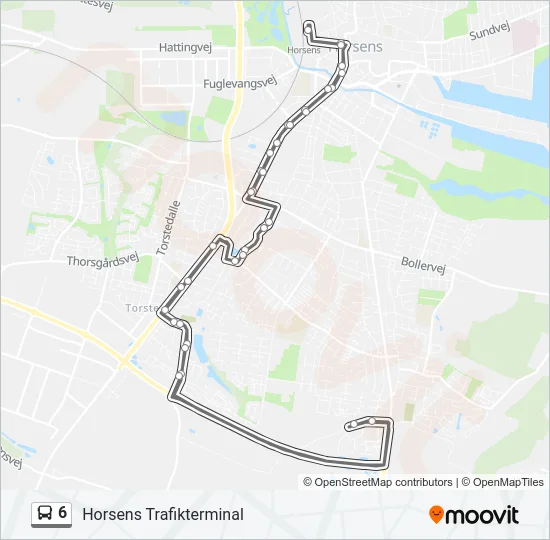6 Bus Line Map
