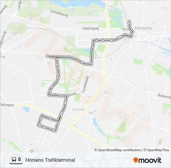 8 bus Line Map