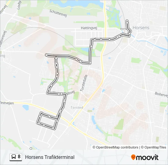 8 Bus Line Map