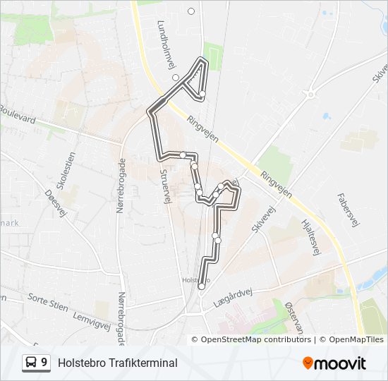 9 bus Line Map