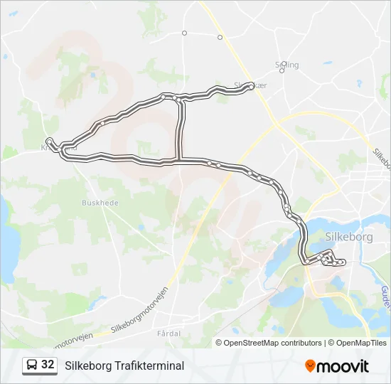 32 Bus Line Map