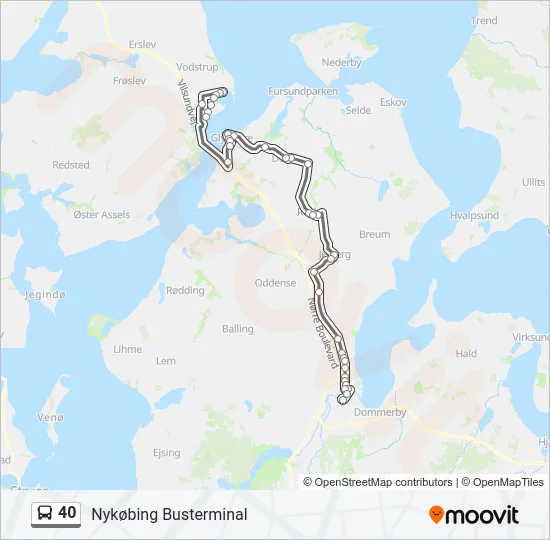 40 Bus Line Map