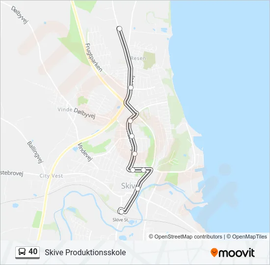40 Bus Line Map