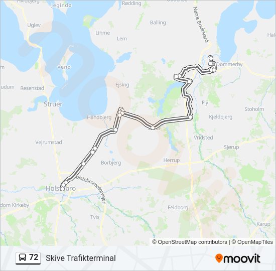 72 Bus Line Map