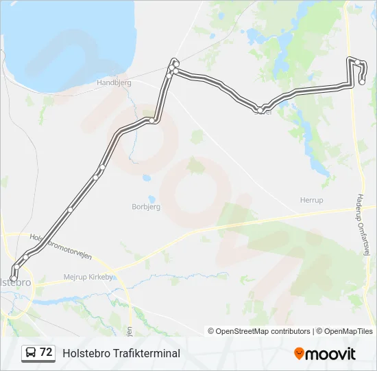 72 Bus Line Map