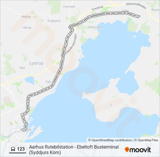 123 Rute: Rejseplaner, Stop & Kort - Rønde (Opdateret)