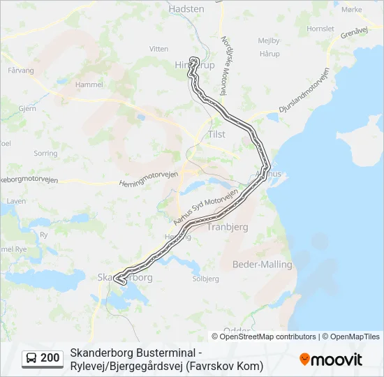 200 Bus Line Map