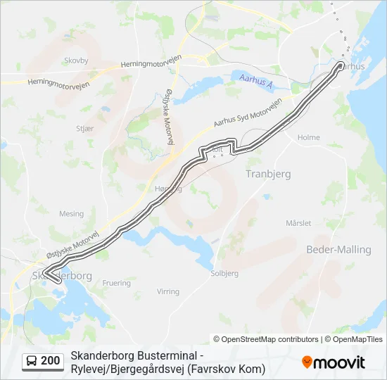 200 Bus Line Map