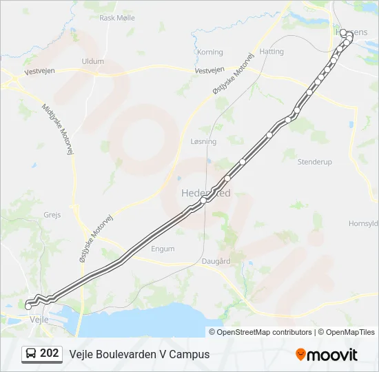 202 Bus Line Map