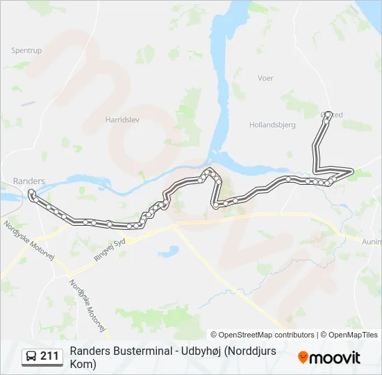 211 Bus Line Map