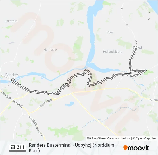 211 Bus Line Map