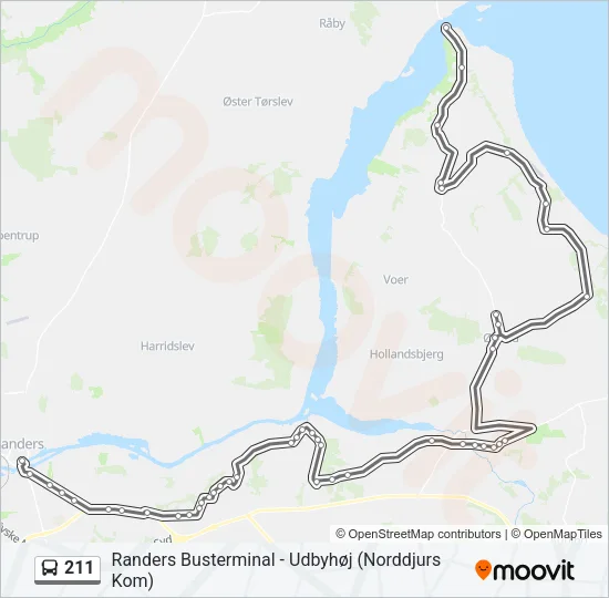 211 Bus Line Map