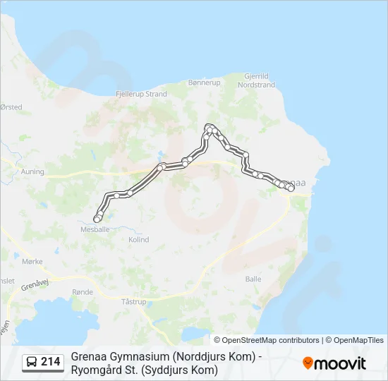 214 Bus Line Map