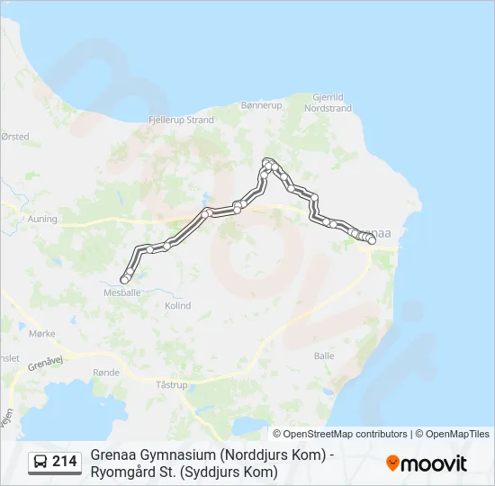 214 Bus Line Map