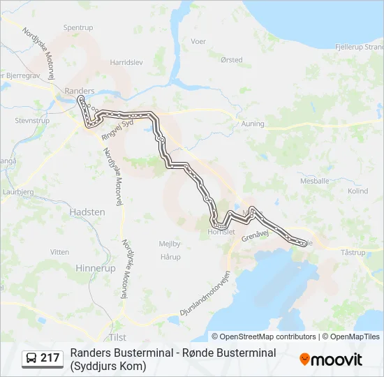 217 Bus Line Map