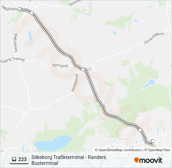 223 Bus Line Map