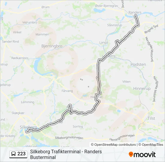 223 Bus Line Map