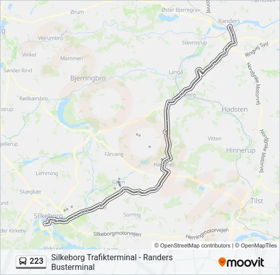 223 Bus Line Map