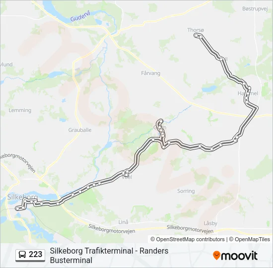 223 Bus Line Map